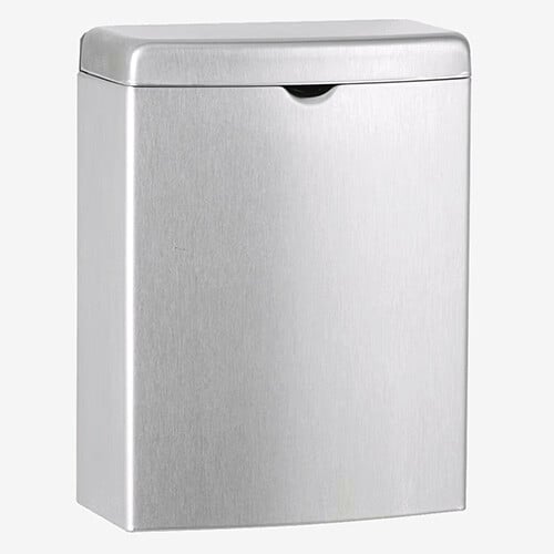 stainless steel Bobrick sanitary napkin disposal